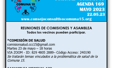 Reunión de la Comisión de Salud y Asamblea Mensual del Consejo Consultivo Comunal de la Comuna 15