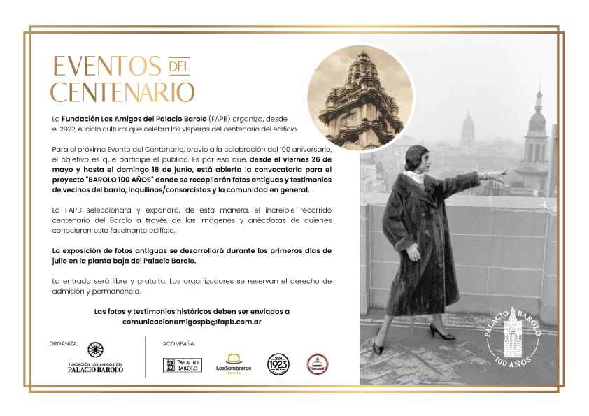 Convocatoria a participar de la muestra “BAROLO 100 AÑOS”- Eventos del Centenario