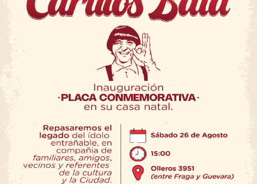 Homenaje del barrio de Chacarita a Carlitos Balá