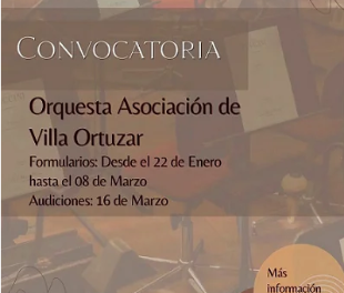 La Asociación de Fomento de Villa Ortúzar lanzó convocatoria para formar parte de su orquesta