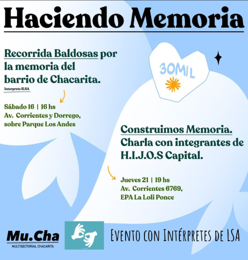 Actividades por la Memoria en el barrio de Chacarita