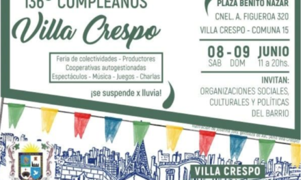 Villa Crespo celebra su 136° aniversario