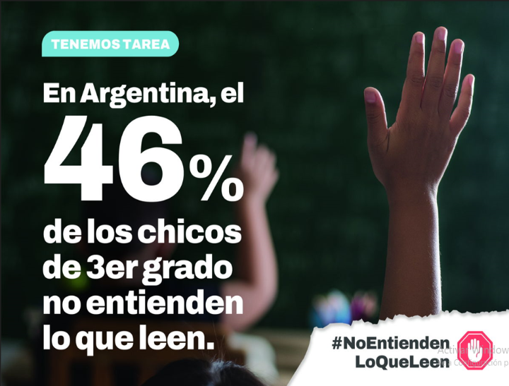#NoEntiendenLoQueLeen: Lanzan una campaña para priorizar la alfabetización en la política educativa