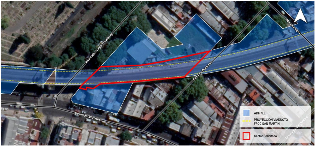 La AABE cedió a una asociación civil terrenos bajo el viaducto del San Martín en Chacarita