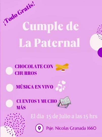 Festejo por el cumpleaños de La Paternal
