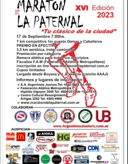 XVI edición de La Maratón de La Paternal