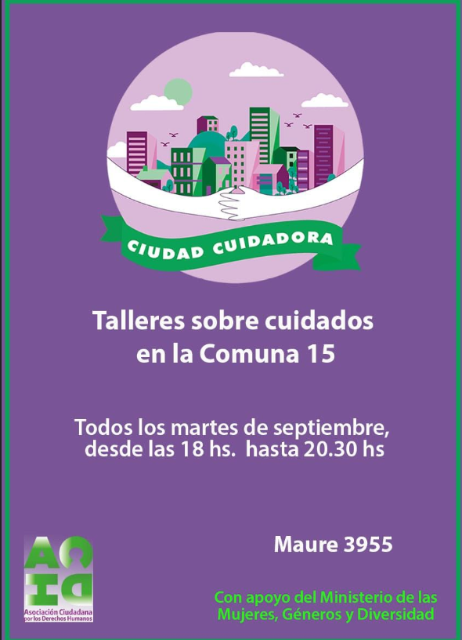 Talleres sobre cuidados en la Comuna 15