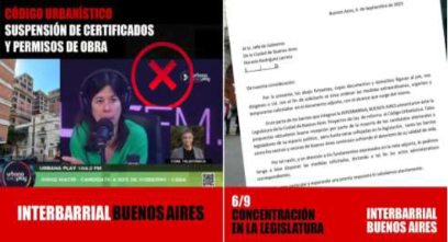 Comunicado de la Interbarrial Buenos Aires