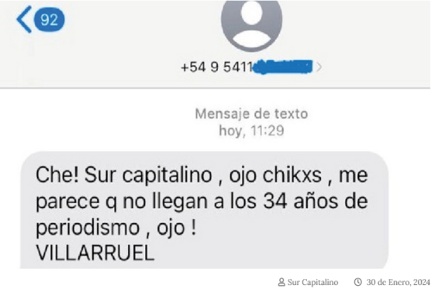 Amenazas contra el medio vecinal Sur Capitalino