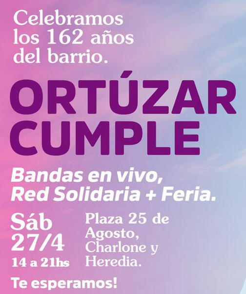 Villa Ortúzar festeja su cumpleaños 162