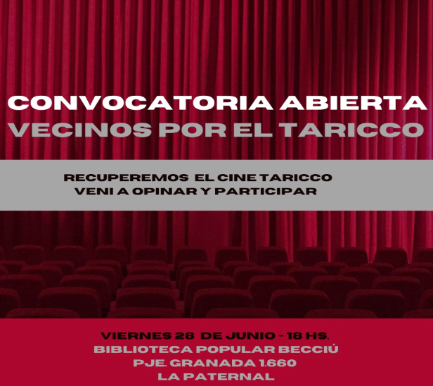 Convocatoria abierta: Vecinos por el Taricco