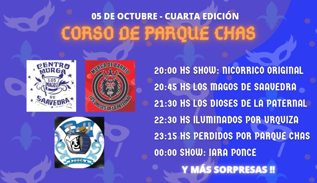 ¡Se viene la cuarta edición del corso de Parque Chas!