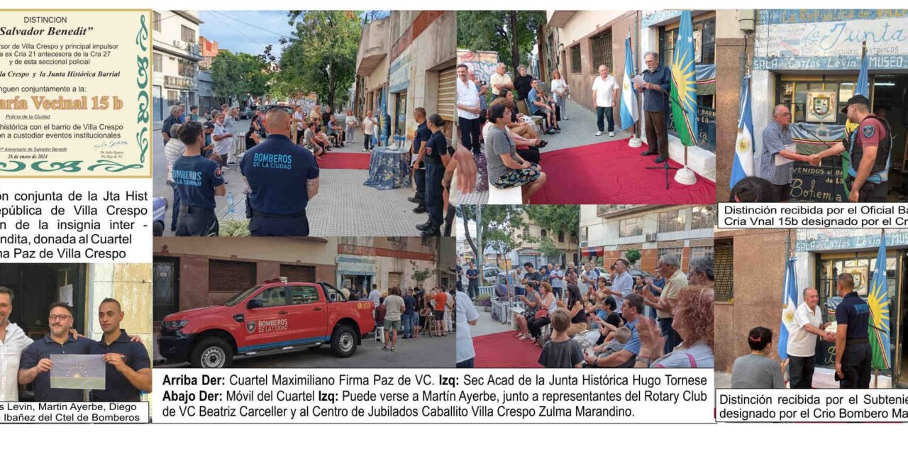 Villa Crespo rindió tributo a su precursor, el industrialista Salvador Benedit